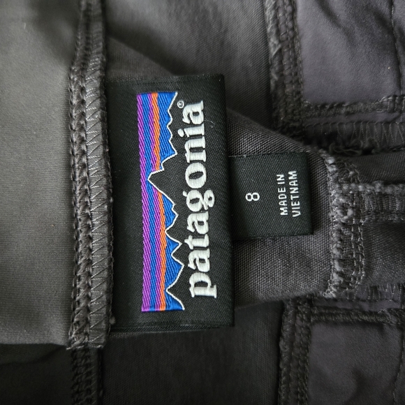 Patagonia elastic band cotton canvas hiking pants with pockets dark gray 8 - Picture 7 of 7